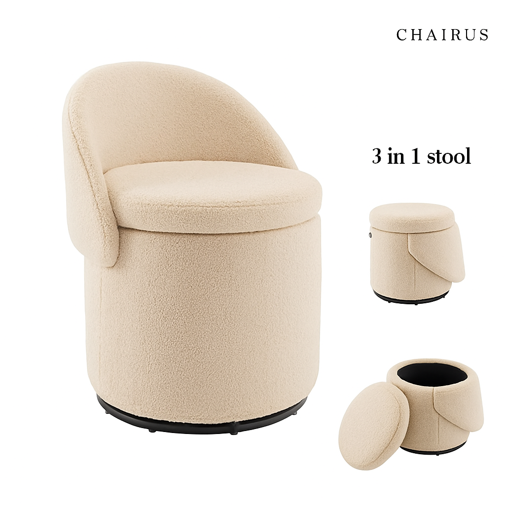 3-in-1 Swivel Vanity Stool