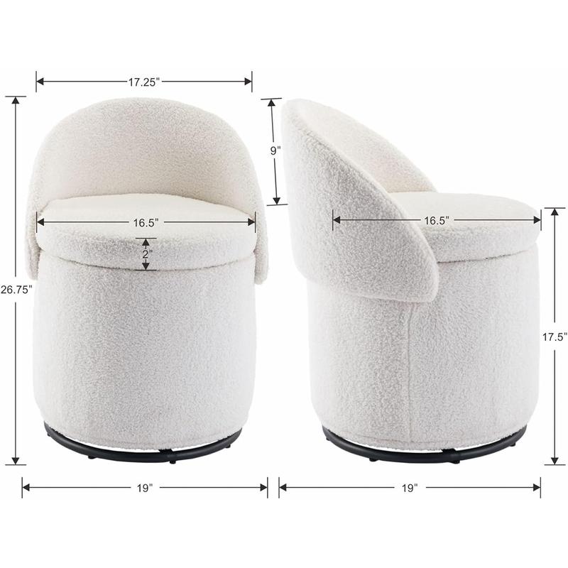 3-in-1 Swivel Vanity Stool