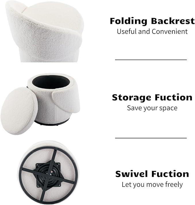 3-in-1 Swivel Vanity Stool