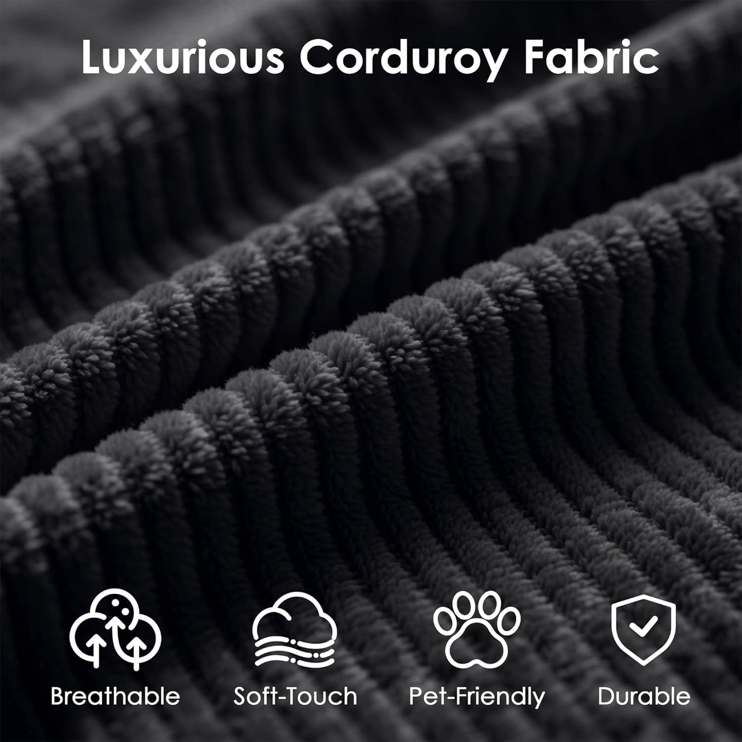 Convertible Sleeper Sofa Bed, 78.5" Corduroy Foldable Loveseat Sofa