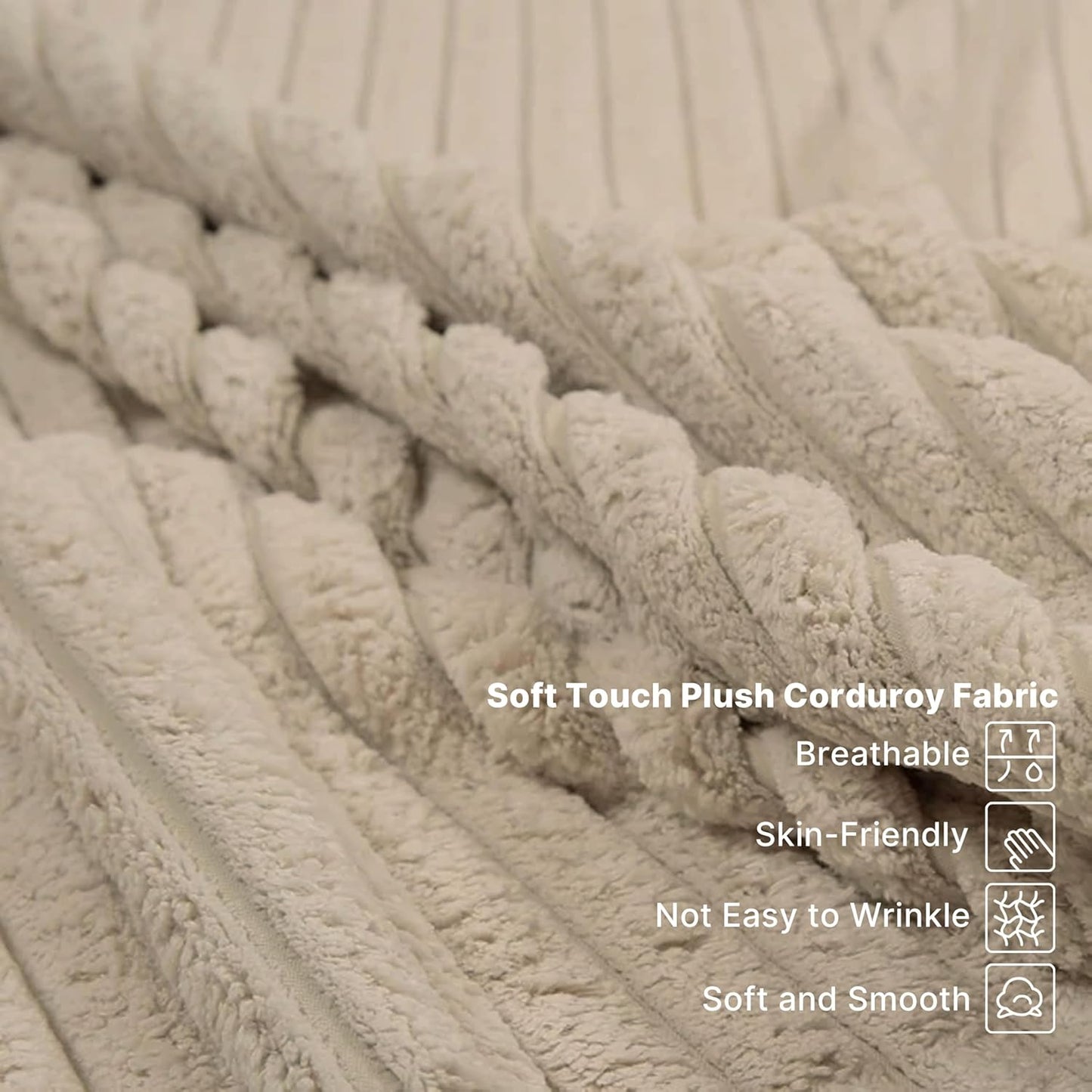 68'' Chaise Lounge Chair Indoor, Grey Plush Corduroy Cloud Couch