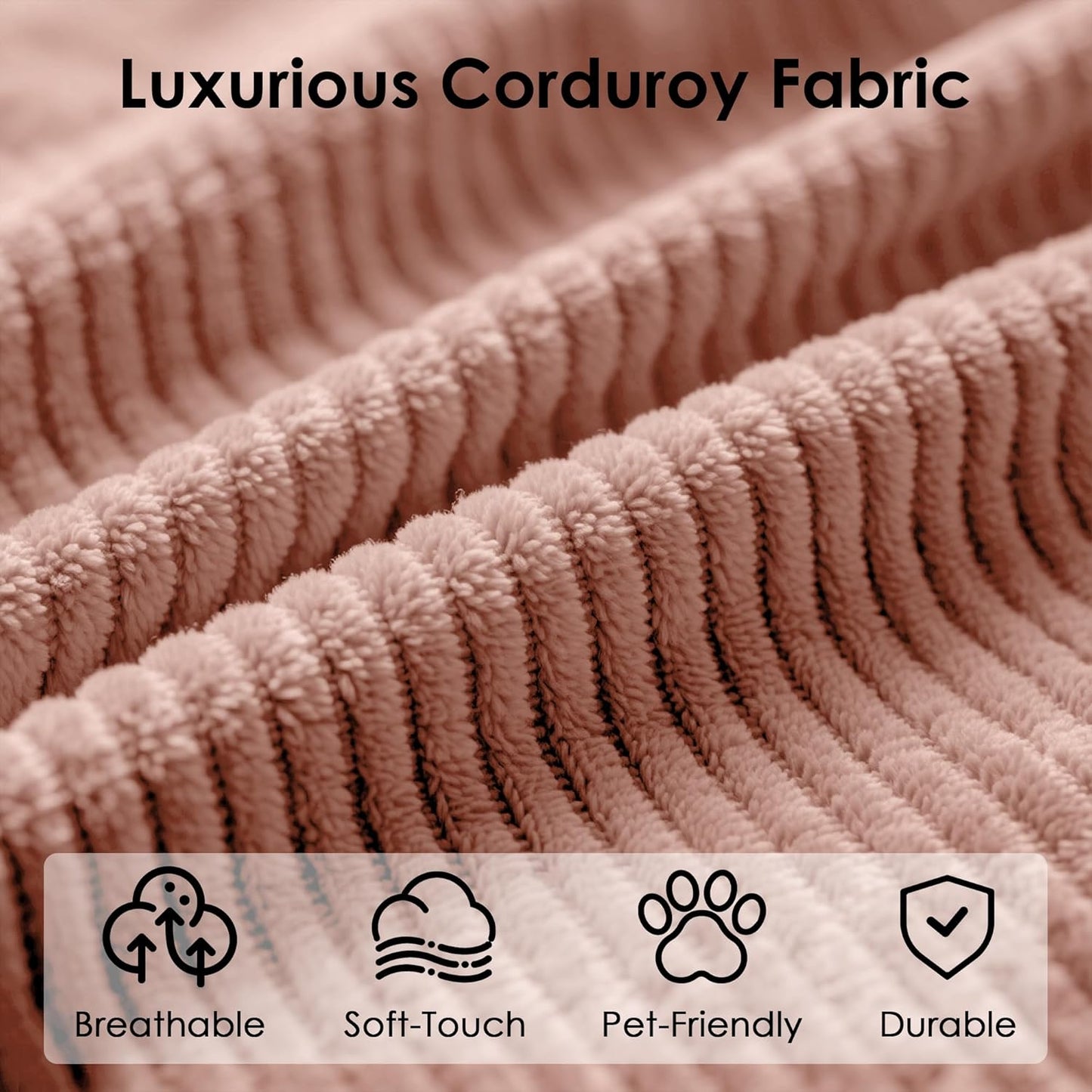 Convertible Sleeper Sofa Bed, 78.5" Corduroy Foldable Loveseat Sofa