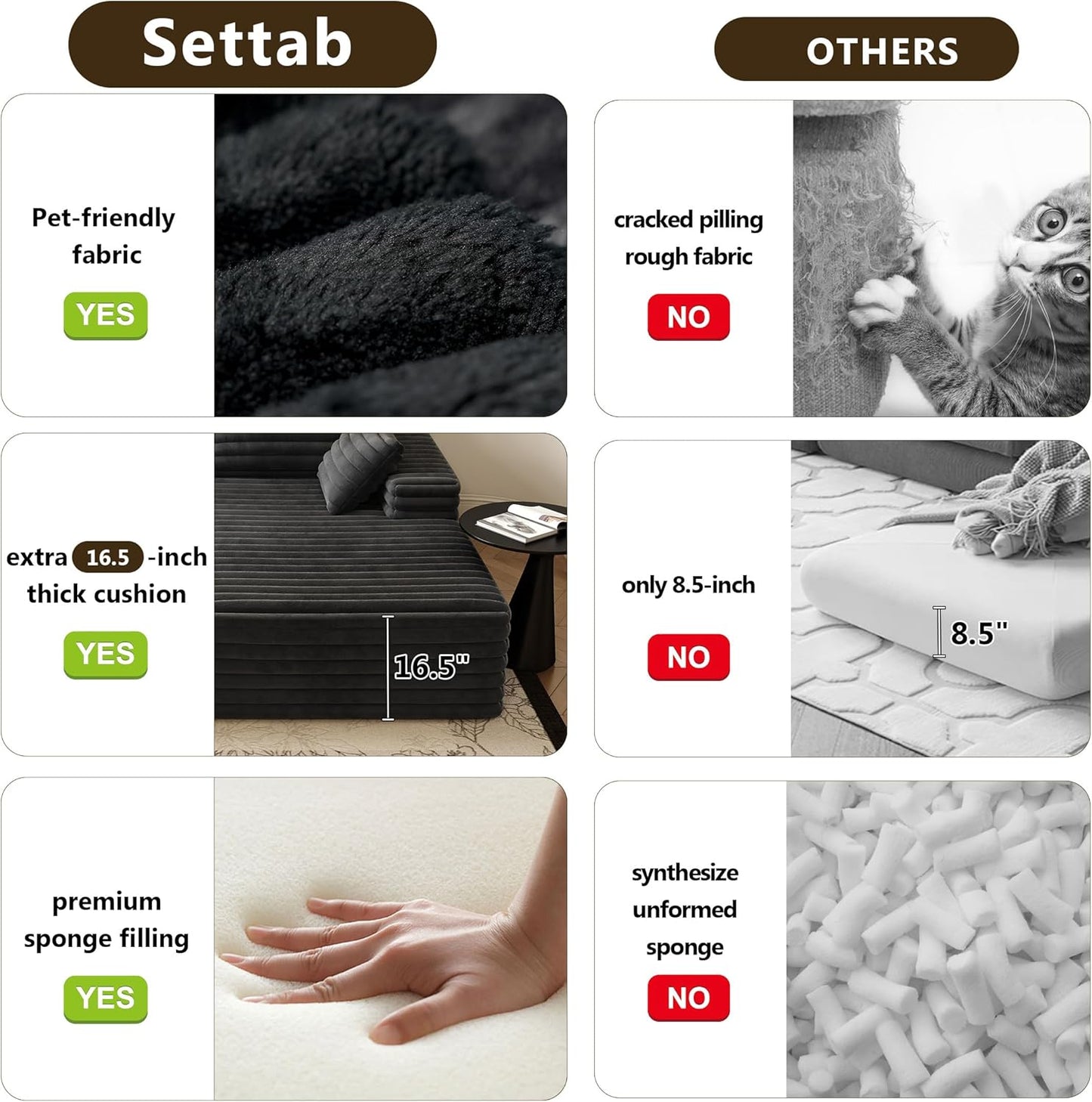 80” Oversized Double Lounge Chaise,Cloud Plush Sofa Bed