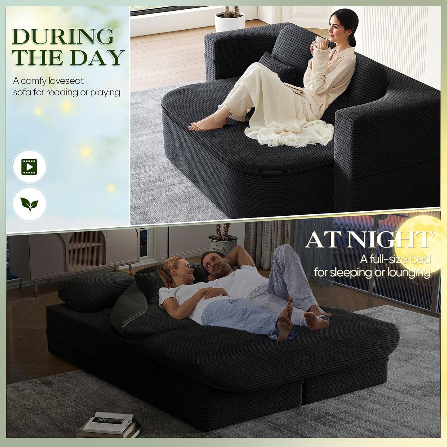 Antetek Convertible Sleeper Sofa