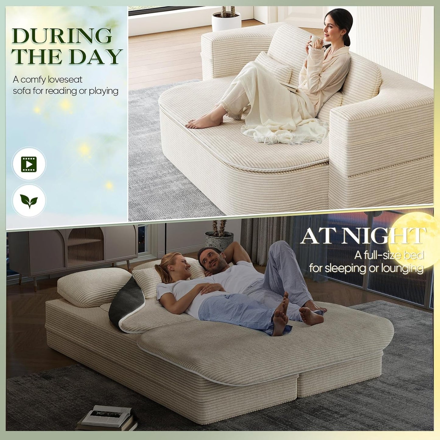 Antetek Convertible Sleeper Sofa