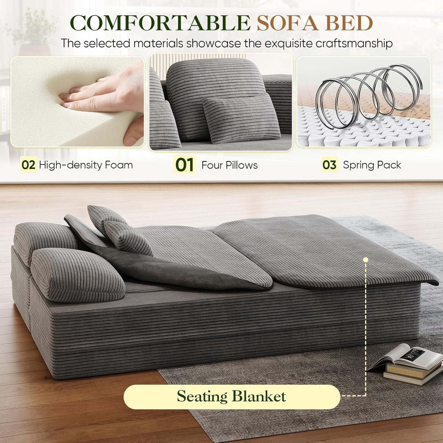 Antetek Convertible Sleeper Sofa