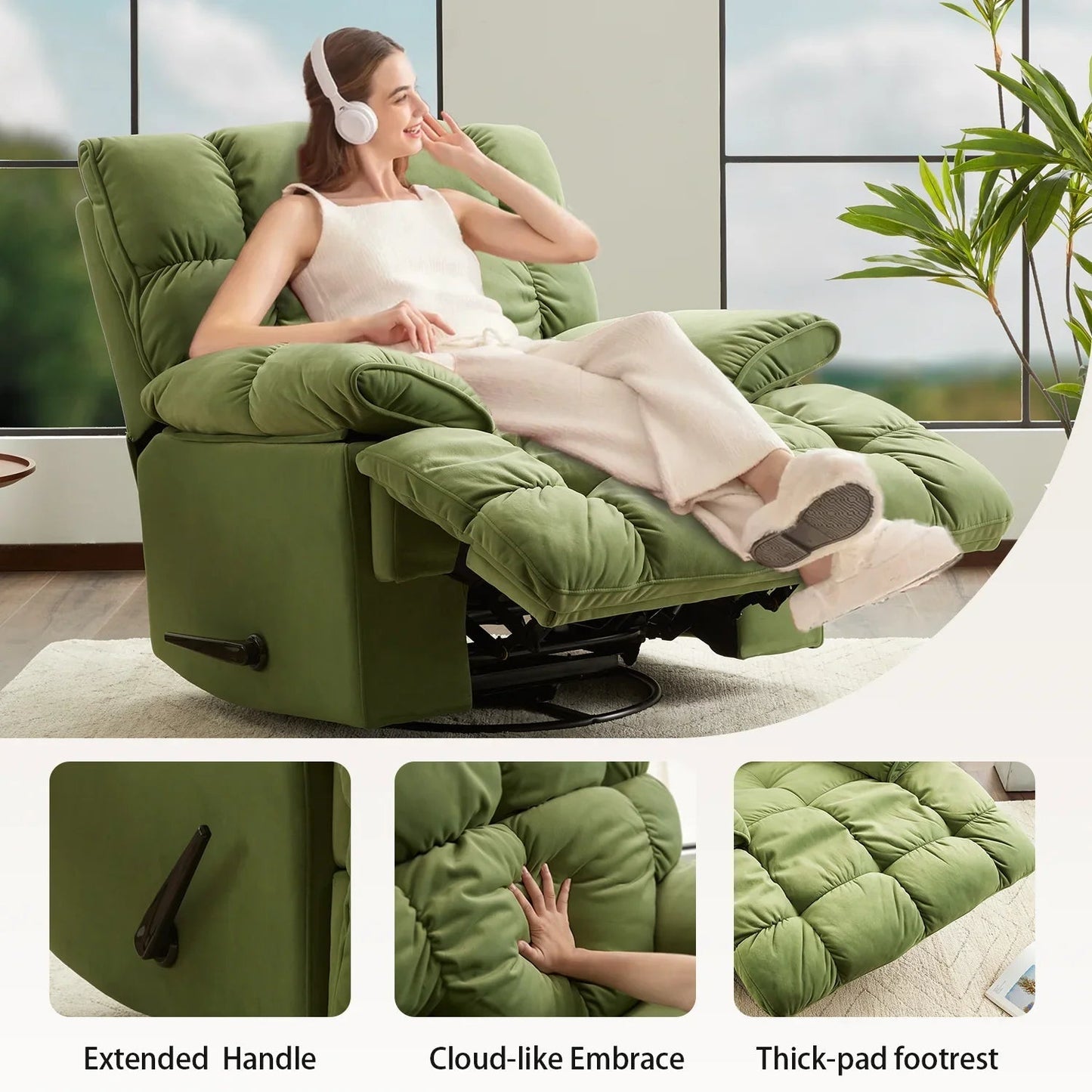 King Size Rocking Recliner Sofa