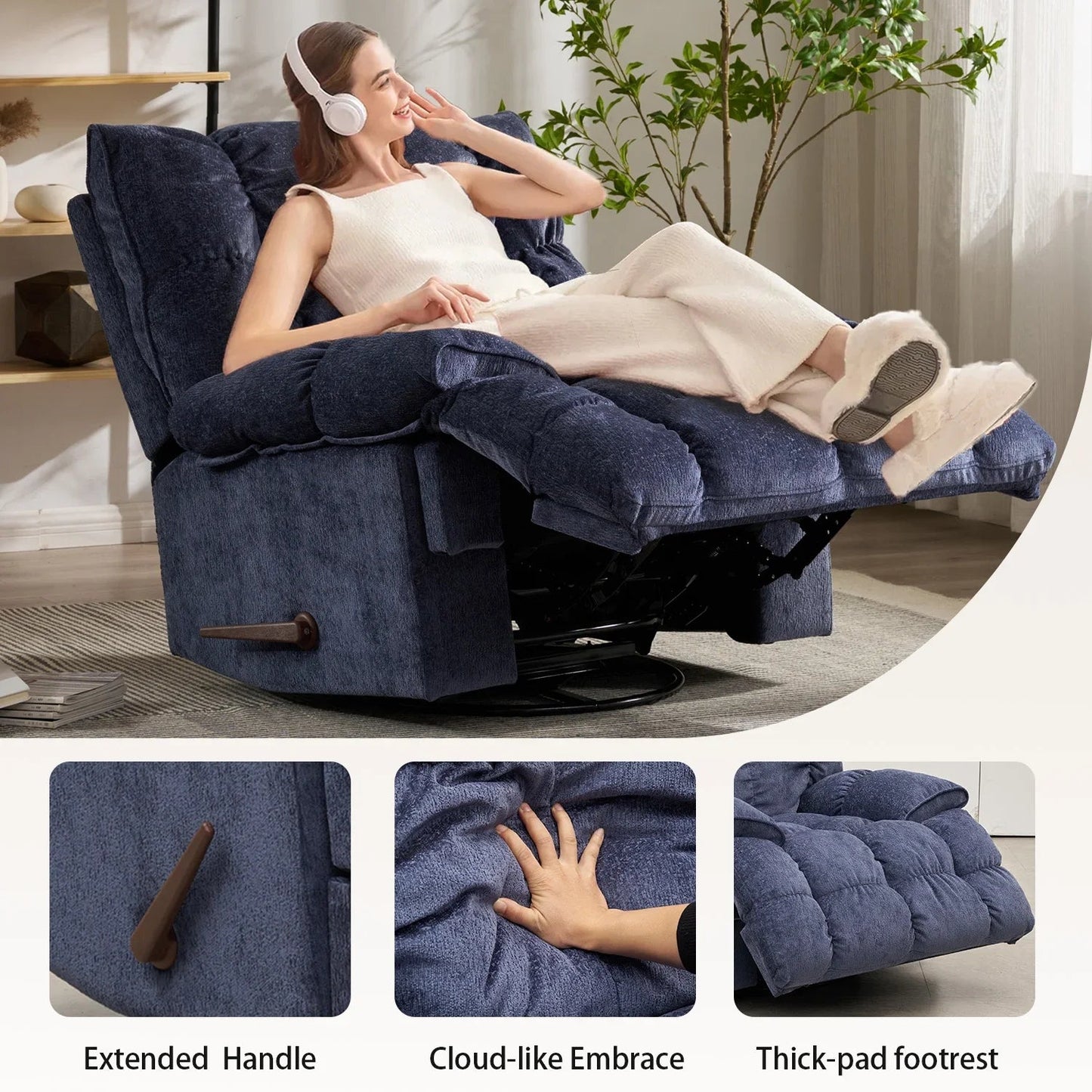 King Size Rocking Recliner Sofa