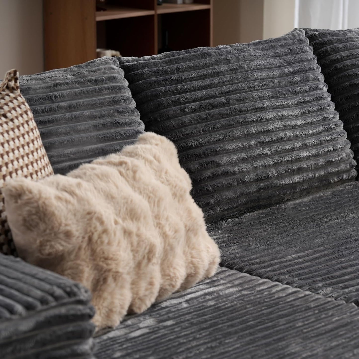 Plush comfortable and soft large sofa