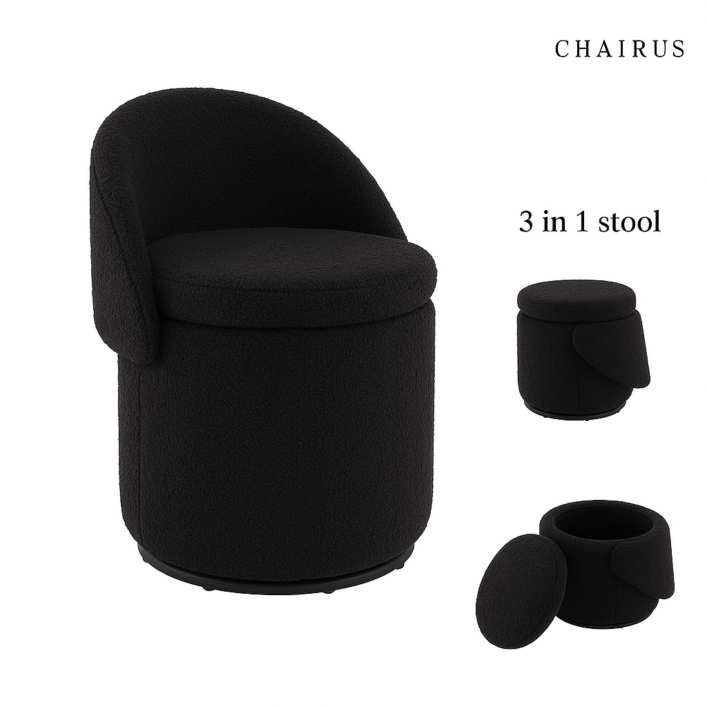 3-in-1 Swivel Vanity Stool